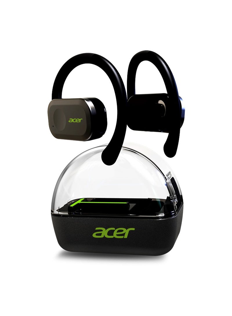 أيسر Wireless Bluetooth ENC Open Ear Headphones with Dual 14.2mm Dynamic Drivers Deep Bass, Bluetooth 5..0 Black  - Image 1