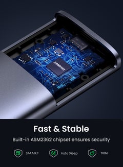 يو جرين حافظة Nvme حاوية خارجية M.2 SSD مع USB C 3.210Gbps متوافقة مع Nvme 2230/2242/2260/2280 كينغستون WD سامسونج توشيبا خارجية ممتدة لجهاز تابلت ماك بوك برو اير  - Image 4