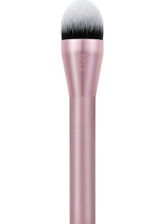 REAL TECHNIQUES Power Pigment Blush Makeup Brush, Cheek Brush For Liquid & Cream Blush, Dense, Synthetic Bristles With Pointed Shape, Vegan & Cruelty Free Pink  - Image 2