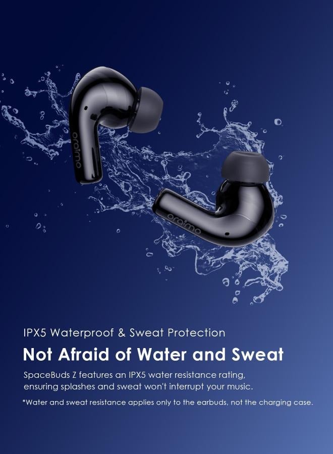 أورايمو - SpaceBuds Z Active Noise Cancelling Bluetooth Earphones, Sound360 Spatial Audio True Wireless Earbuds,4 Mics for AI Clear Calls,38H Playtime,Dual Device Connectivity, Customization via App Black - Image 1