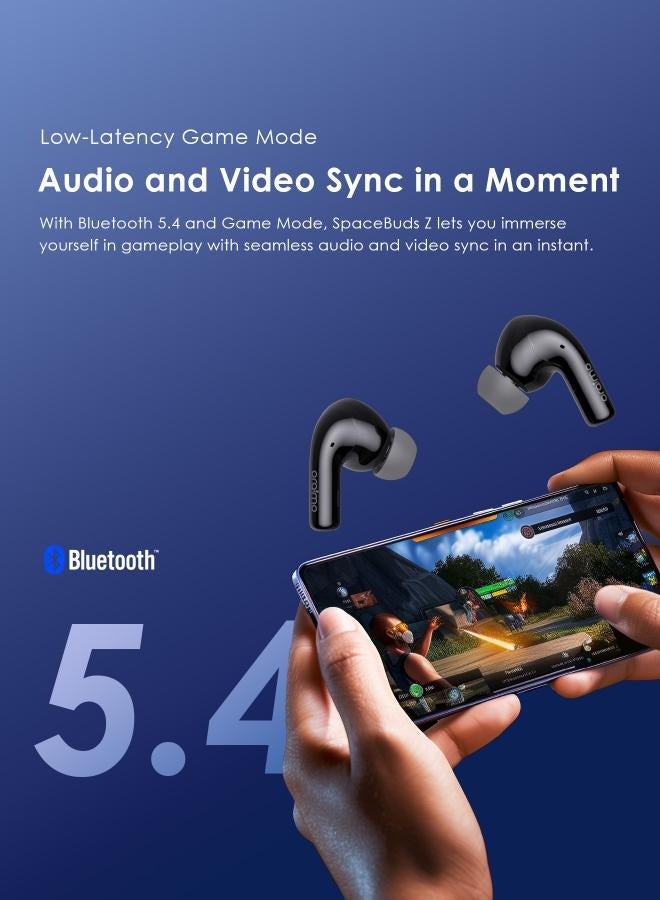 Oraimo SpaceBuds Z Active Noise Cancelling Bluetooth Earphones, Sound360 Spatial Audio True Wireless Earbuds,4 Mics for AI Clear Calls,38H Playtime,Dual Device Connectivity, Customization via App Light gold  - Image 5