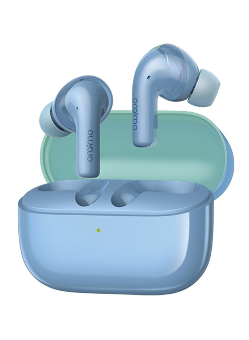 Oraimo SpaceBuds Z Active Noise Cancelling Bluetooth Earphones, Sound360 Spatial Audio True Wireless Earbuds,4 Mics for AI Clear Calls,38H Playtime,Dual Device Connectivity, Customization via App Blue  - Image 1