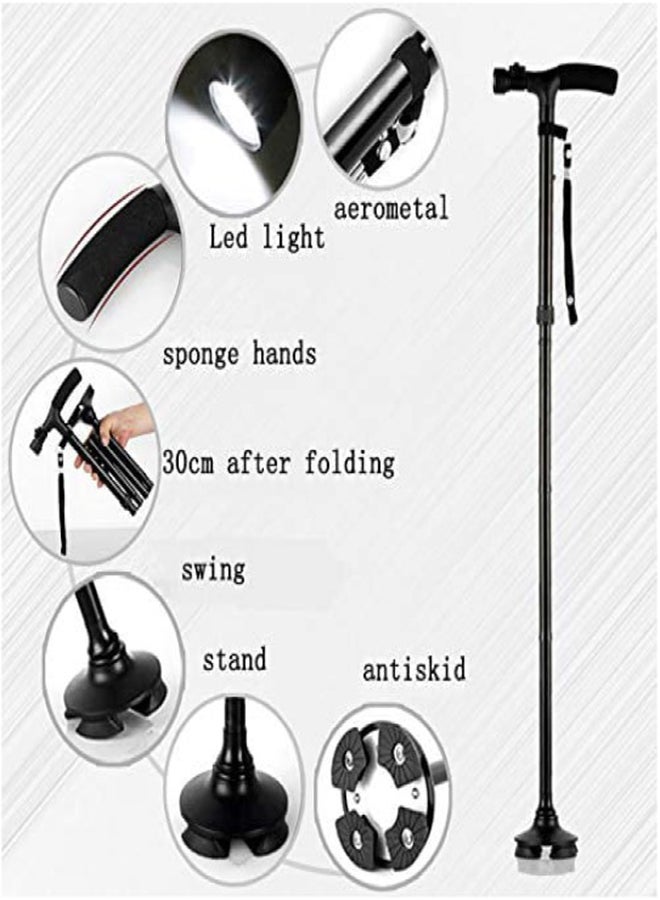 سبا كير - Magic Cane Foldable And Adjustable Walking Stick With LED Lights - Image 1