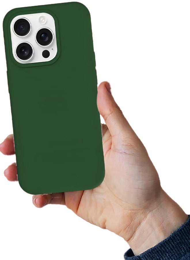MARGOUN 2Packs Case Cover for Apple iPhone 16 Pro, Slim Silicone Case, Full Covered Anti Scratch Shockproof Protective Cover with 3D Screen Protector Green - Image 4