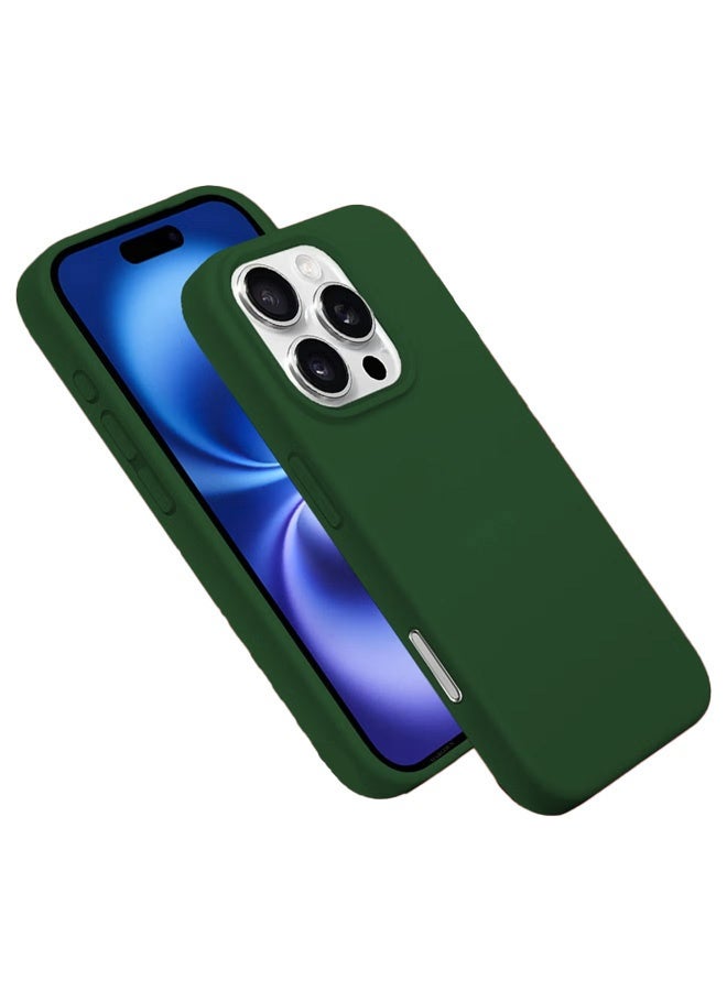 MARGOUN 2Packs Case Cover for Apple iPhone 16 Pro, Slim Silicone Case, Full Covered Anti Scratch Shockproof Protective Cover with 3D Screen Protector Green - Image 2