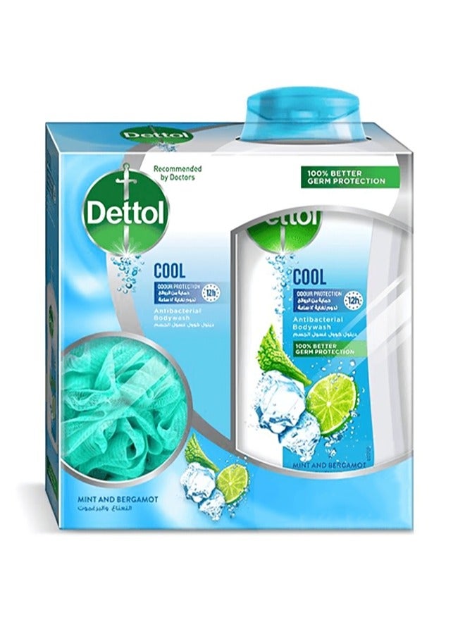 Dettol Odour Protection Antibacterial Bodywash and Scrubber 250ml 