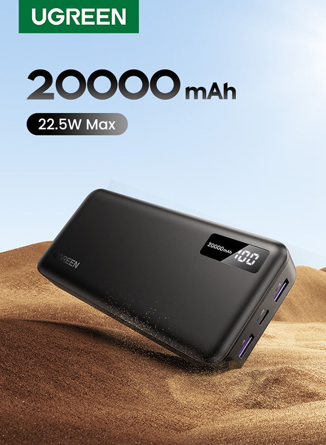 يو جرين باور بانك محمول 20000mAh مع بطاريه متنقله يو اس بي نوع سي بقوة 22.5 وات وشاحن متنقل سريع متوافق مع آيفون 16 15 14 13 برو ماكس وسامسونج جالكسي زد فولد 6 واس 24 S23 S22  الترا وساعة ابل وايربودز وآيباد 20000 mAh  - Image 1