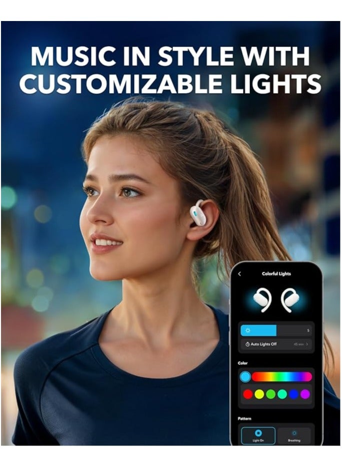 V20i by Anker Open-Ear Headphones, Adjustable Ear Hooks, Ultra-Comfort, Snug Fit, Powerful Sound, Clear Calls, IP55, LED Lights, 8H-36H Playtime, Bluetooth 5.4 Earbuds, Multipoint Connection White - pnsku/N70121517V/45/_/1729482456/692ca883-a3ad-40c4-a9ce-3d2645b7819e