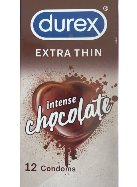 Durex 12-Piece Extra Thin Chocolate flavored Condoms
