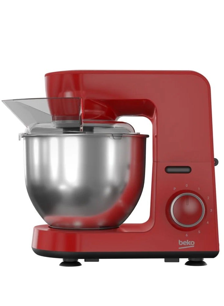 Dough Stand Mixer - 1500 Watts - 6 Speeds + Pulse - 6 Liters Stainless Steel Bowl 6 L 1500 W MM 5371 Red - pnsku/N70121529V/45/_/1729482455/34113bce-a5f9-41cc-a590-7b99846ffaaf