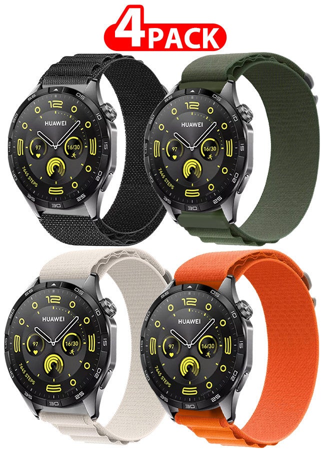 MARGOUN ( for Huawei Watch GT4 ) 4 Pack, Alpine Sport Strap Rugged Nylon Replacement Wristband for Men Women multicolour1 - Image 1
