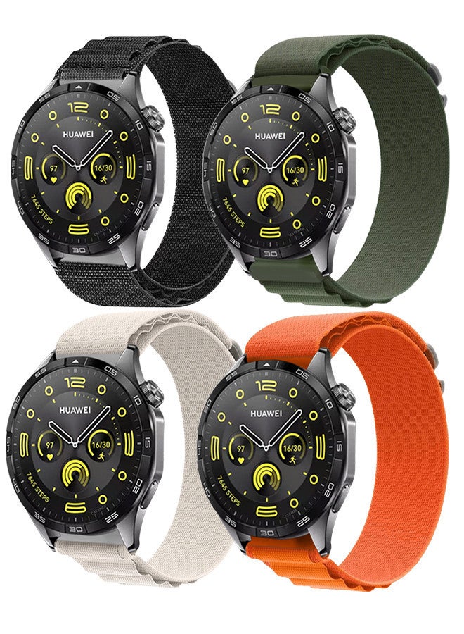 MARGOUN ( for Huawei Watch GT4 ) 4 Pack, Alpine Sport Strap Rugged Nylon Replacement Wristband for Men Women multicolour1 - Image 2