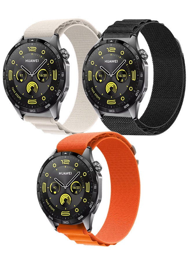 MARGOUN ( for Huawei Watch GT4 ) 3 Pack, Alpine Sport Strap Rugged Nylon Replacement Wristband for Men Women multicolour3 - Image 2