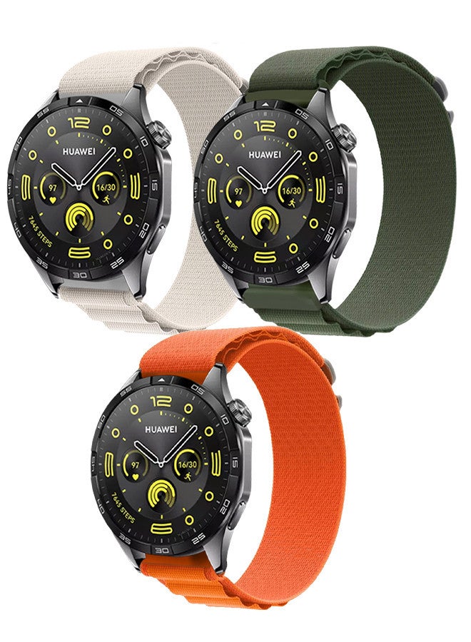 MARGOUN ( for Huawei Watch GT4 ) 3 Pack, Alpine Sport Strap Rugged Nylon Replacement Wristband for Men Women multicolour2 - Image 2