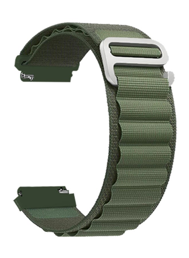 MARGOUN ( for Huawei Watch GT4 ) Alpine Sport Strap Rugged Nylon Replacement Wristband for Men Women Green - Image 1