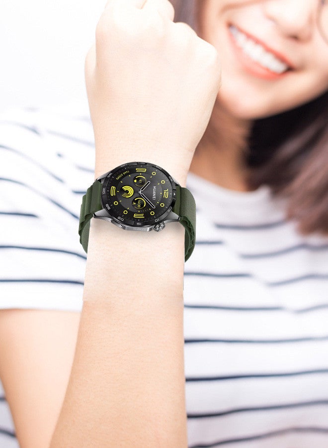 MARGOUN ( for Huawei Watch GT4 ) Alpine Sport Strap Rugged Nylon Replacement Wristband for Men Women Green - Image 4