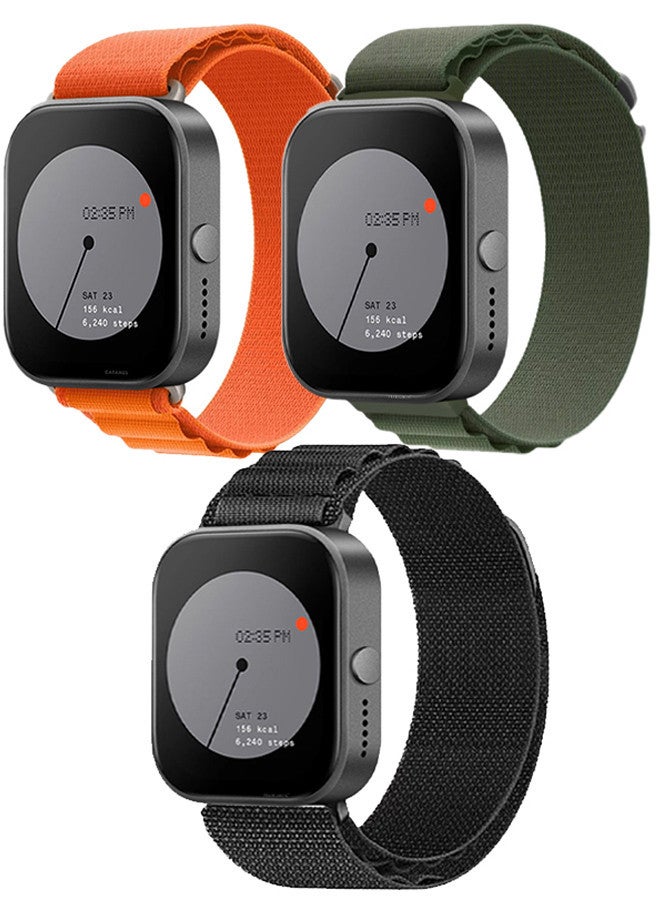 MARGOUN ( for Nothing Watch Pro 22mm ) 3 Pack, Alpine Sport Strap Rugged Nylon Replacement Wristband for Men Women multicolour2 - Image 2