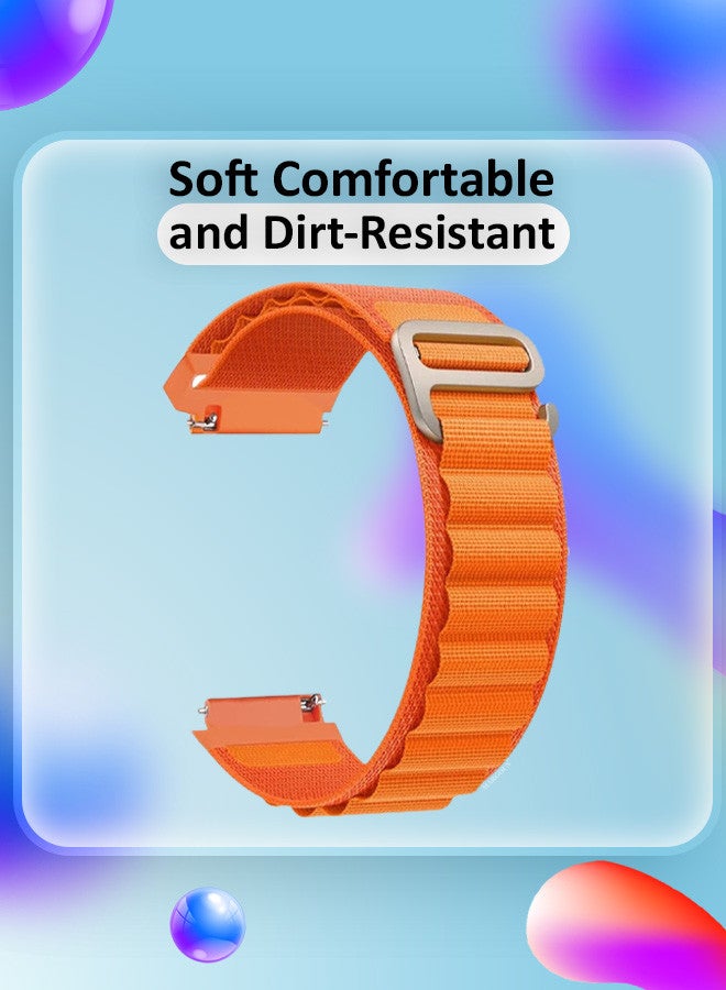 MARGOUN ( for Nothing Watch Pro 22mm ) Alpine Sport Strap Rugged Nylon Replacement Wristband for Men Women Orange - Image 2