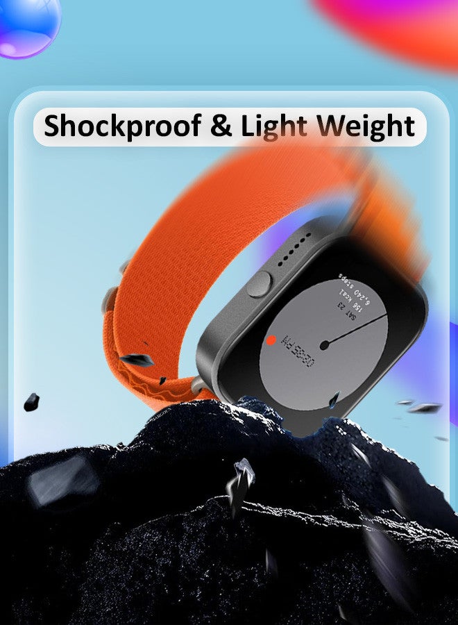 MARGOUN ( for Nothing Watch Pro 22mm ) Alpine Sport Strap Rugged Nylon Replacement Wristband for Men Women Orange - Image 3