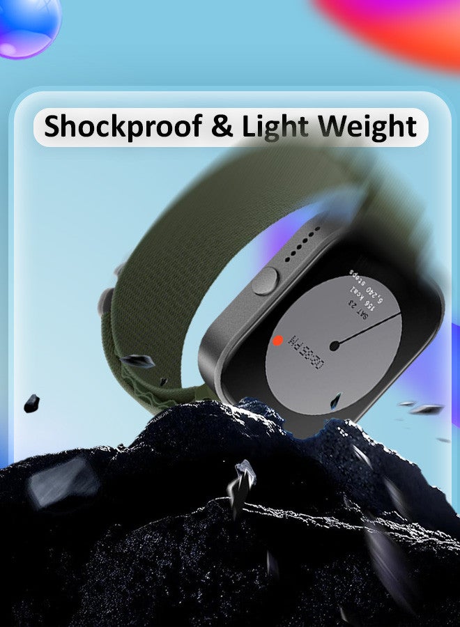 MARGOUN ( for Nothing Watch Pro 22mm ) Alpine Sport Strap Rugged Nylon Replacement Wristband for Men Women Green - Image 3