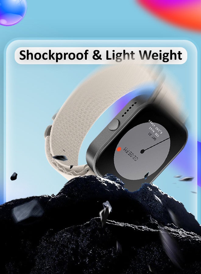 MARGOUN ( for Nothing Watch Pro 22mm ) Alpine Sport Strap Rugged Nylon Replacement Wristband for Men Women Dusty White - Image 3