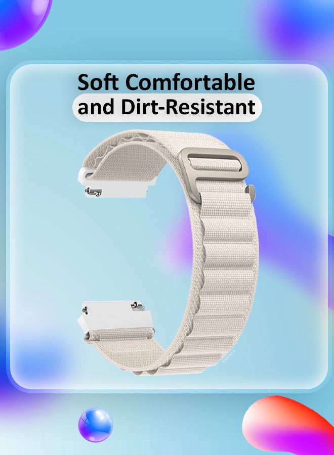 MARGOUN ( for Nothing Watch Pro 22mm ) Alpine Sport Strap Rugged Nylon Replacement Wristband for Men Women Dusty White - Image 2