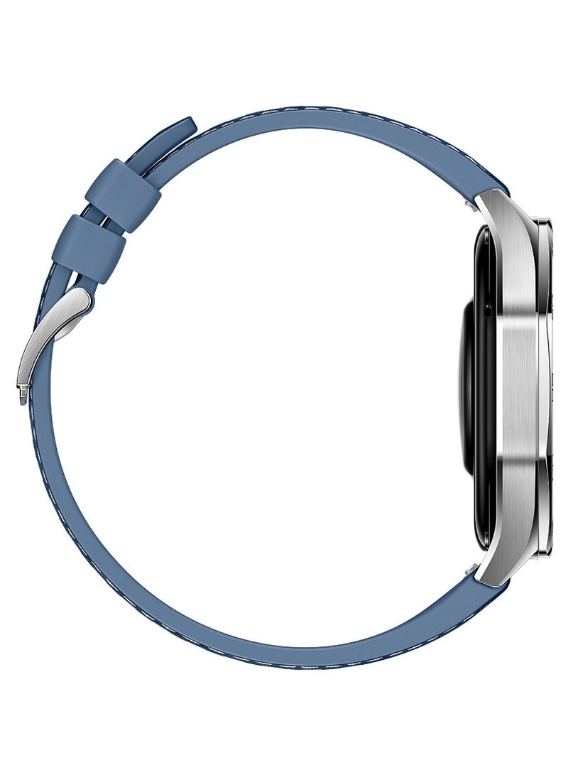 HUAWEI - WATCH GT5 46mm Smartwatch, up to 14 Days Battery Life, All-new Running and Cycling Sports Smart Watch, Sharp-Edged Design, Health Tracking, Compatible with iOS and Android Blue - Image 1