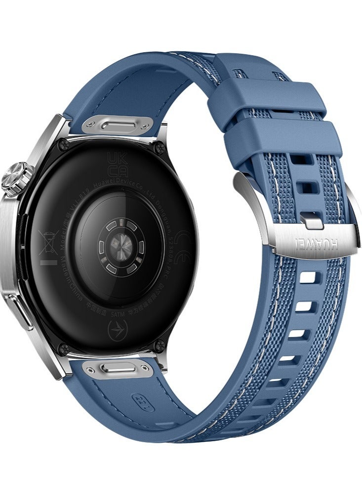 HUAWEI - WATCH GT5 46mm Smartwatch, up to 14 Days Battery Life, All-new Running and Cycling Sports Smart Watch, Sharp-Edged Design, Health Tracking, Compatible with iOS and Android Blue - Image 1