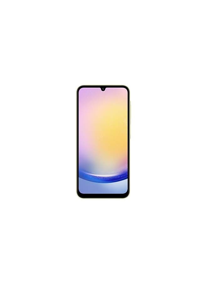 سامسونج Galaxy A25 Dual SIM Yellow 6GB RAM 128GB 5G - Middle East Version With Free Gift 25W Adapter USB-C Super Fast Charging Black  - Image 2
