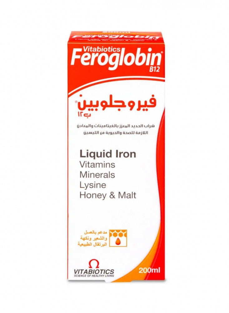 فيتابيوتيكس Liquid Iron Vitamin B12 Syrup 200ml  - Image 1