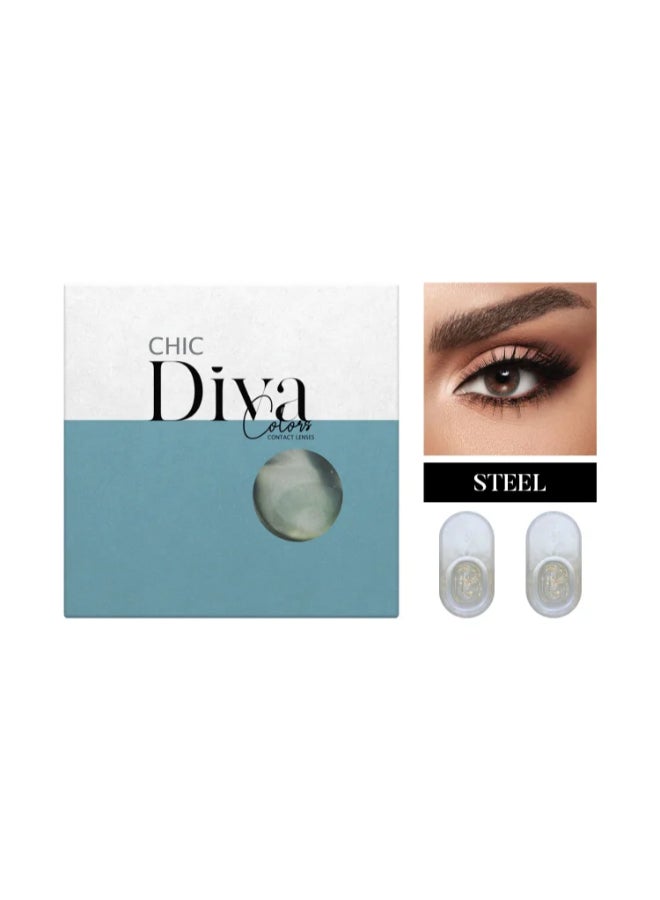 ديفا Chic Steel Monthly Disposable Contact Lenses - Image 4