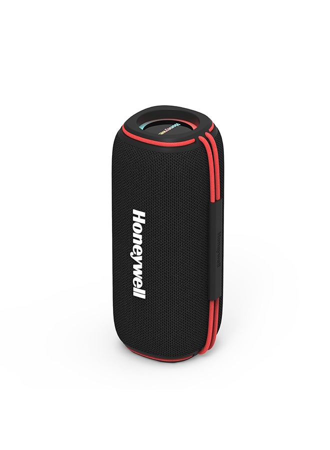 هوني ويل Trueno U400 30W 5.3 Bluetooth Speaker, Deep Bass Radiators, 15H Playtime, IPX 6, TWS Feature, RGB Lights, SD Card, AUX, USB Type-C Port, Built-In Mic & 2*78mm Drivers Black - Image 1