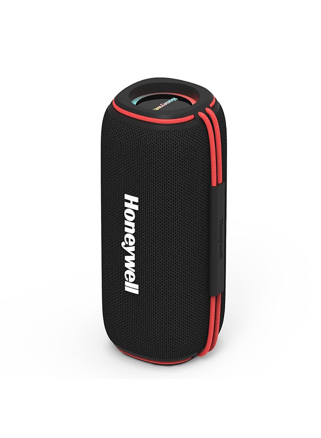 هوني ويل Trueno U500 60W 5.3 Bluetooth Speaker, Deep Bass Radiators, 18H Playtime, IPX 6, TWS Feature, RGB Lights, SD Card, AUX, USB Type-C Port, Built-In Mic & 2*93mm Drivers Black - Image 1