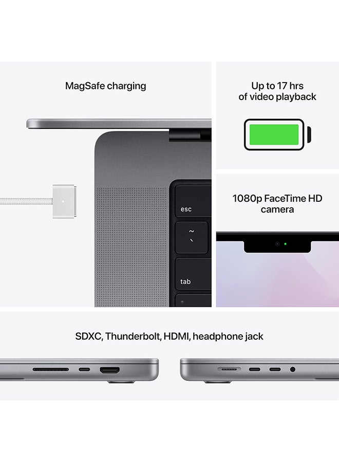 أبل - Renewed - MacBook Pro With 14-Inch Display,Apple M1 Pro Chip With 8-Core CPU And 14-Core GPU/16GB RAM/512GB SSD/MacOS English/Arabic Silver - Image 1