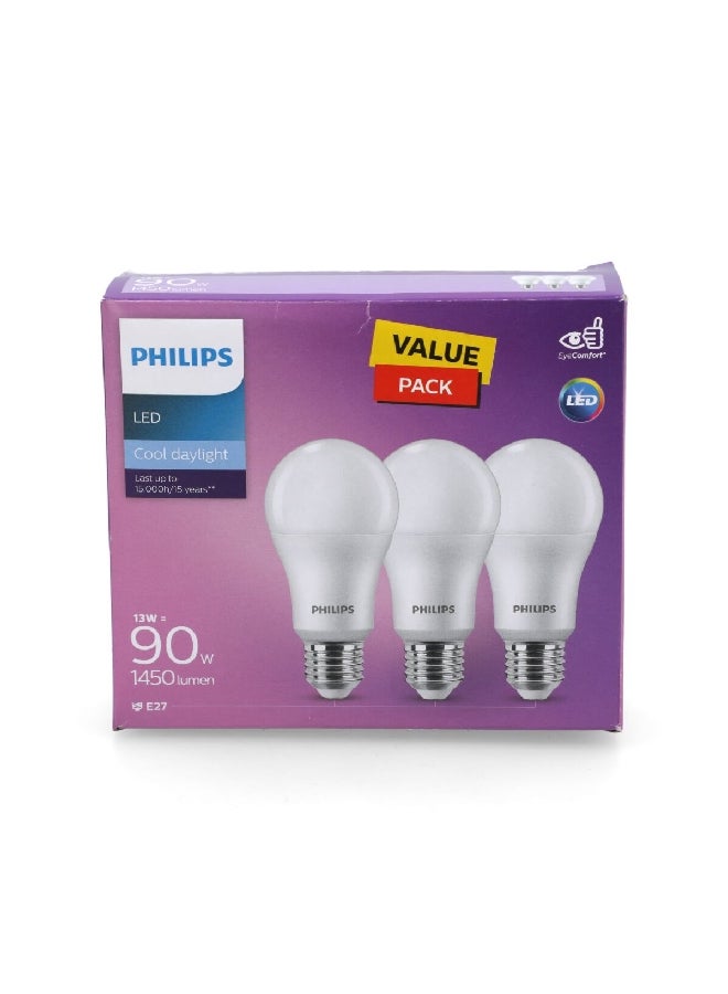 فيليبس مصباح LED غير قابل للتعتيم 13 وات 3 قطع ضوء نهاري بارد 12.8 × 14.9 × 6.1 سم PHI-929002305386  - Image 5