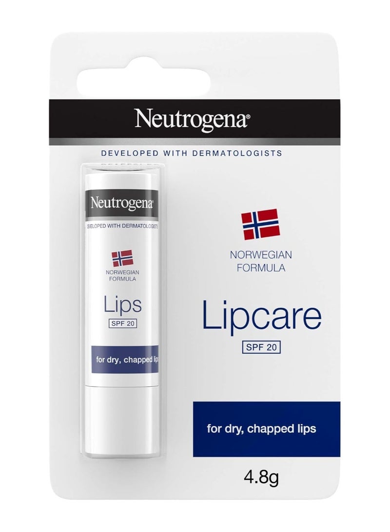 Neutrogena - Lipcare Stick Norwegian Formula, for Dry and Chapped Lips, SPF 20 4.8grams - Image 1