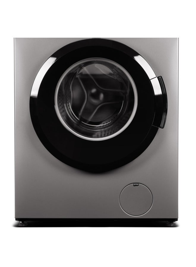 سوبر جنرال 6kg Front Loading Washing Machine With 1200rpm, High Energy Efficiency, LED Digital Display & Chrome Door, Quick Wash, Auto Balancing Control, Silent Operation, Stainless Steel Drum, KSGW6500NLED Silver  - Image 3
