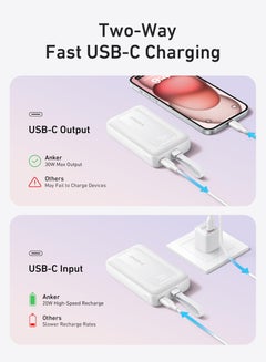 10000 mAh Anker Zolo Power Bank, 30W High-Speed Portable Charger with Built-In USB-C Cable, Fast Charging Battery Pack for iPhone 16/16 Plus/16 Pro/16 Pro Max/15/14/13 Series, Galaxy, iPad, and More White - pnsku/N70122258V/45/_/1729568834/b4a2cef6-5d67-4a94-9066-18dda41d4c6f