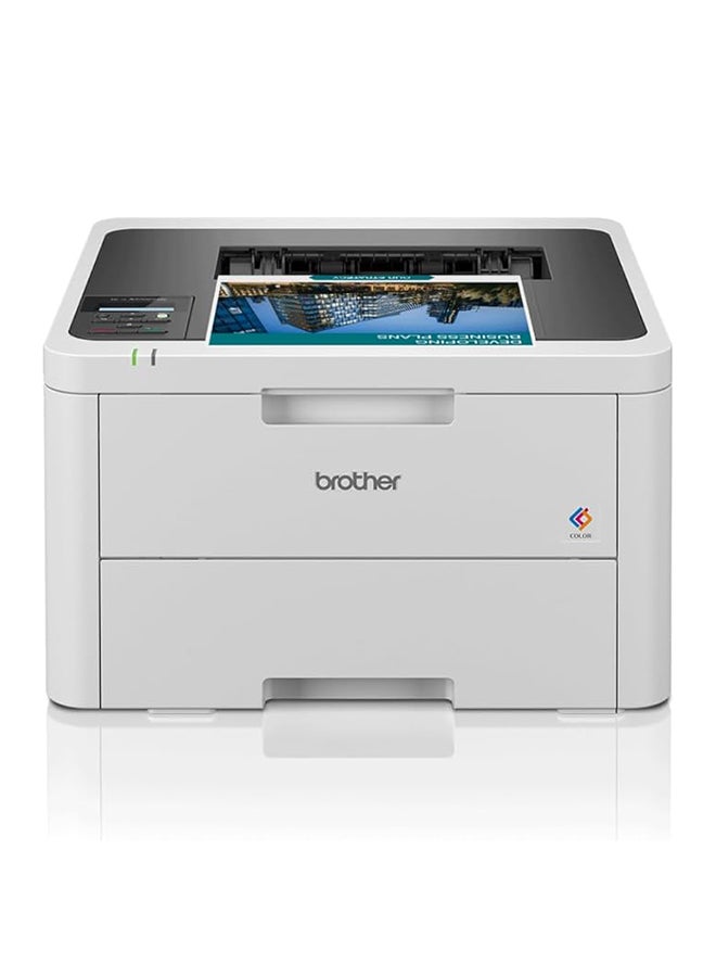 بروذر Colour Wireless LED Printer | Single Function |USB 2.0 | A4|UK Plug Grey  - Image 1