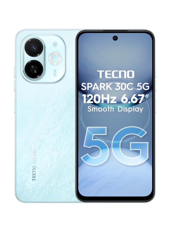 TECNO - Spark 30C Dual SIM Azure Sky 4+4GB RAM 128GB 5G - Middle East Version - Image 1