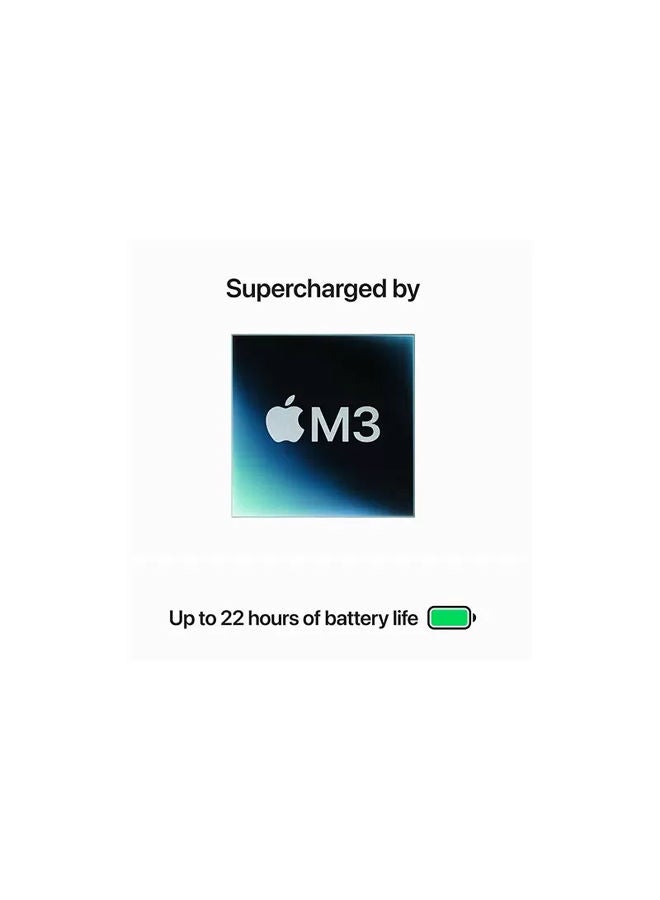 Apple Macbook Pro Laptop With 14 Inch Full Hd Display, Apple M3 Pro chip with 8‑core CPU and 10‑core GPU/8GB RAM/512GB SSD English/Arabic Silver - Image 3