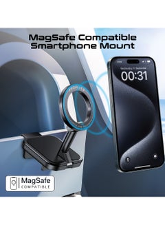 PROMATE Phone Holder 360 Degree Rotating, MagSafe Compatible, Clip-on Designed For Smartphones, Gives You Easy Access And Full Control While Driving or Daily Use Black  - Image 1