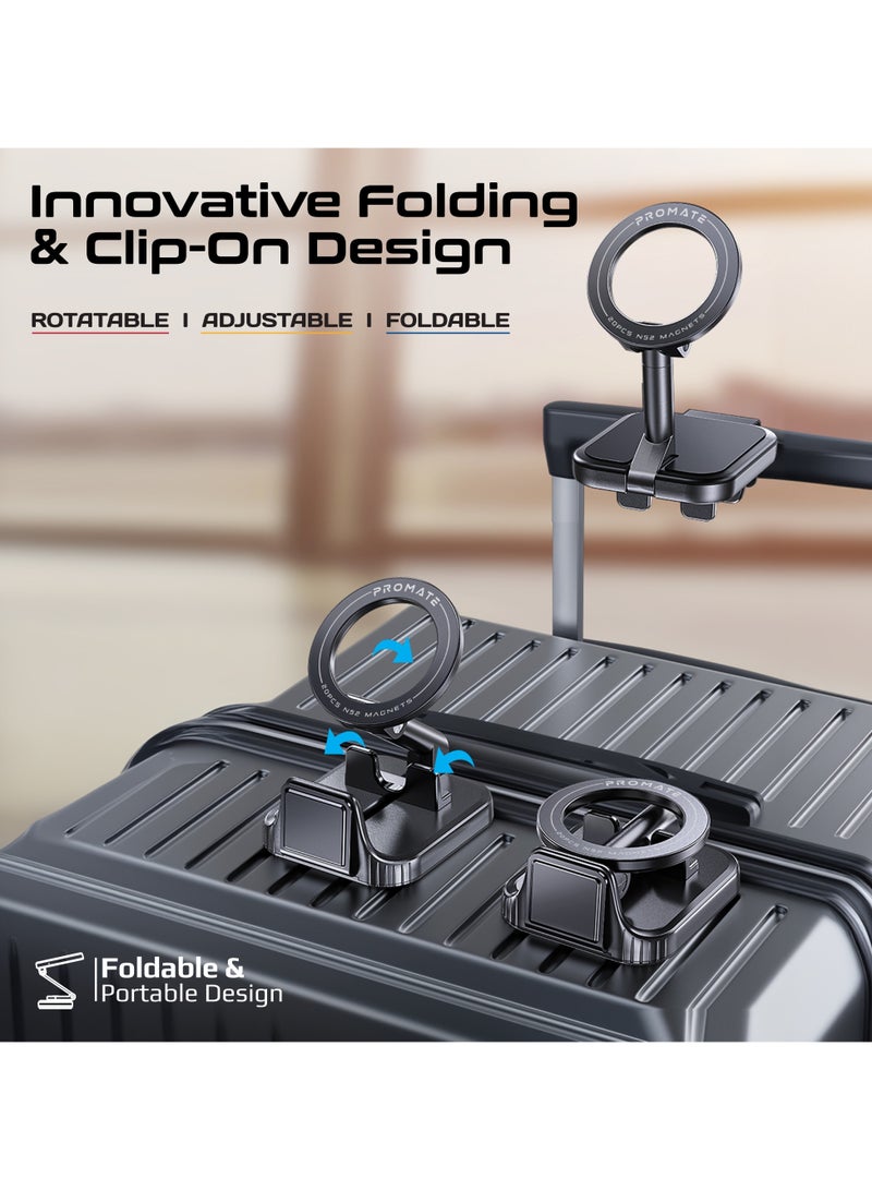PROMATE Phone Holder 360 Degree Rotating, MagSafe Compatible, Clip-on Designed For Smartphones, Gives You Easy Access And Full Control While Driving or Daily Use Black  - Image 4
