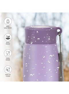 Milton 690ml Stainless Steel Water Bottle, Single-Walled, BPA-Free, Leak-Proof, Rust-Free, Easy-Grip Fridge Bottle,Easy to Carry, Gym Bottle for Men, Kids, School & Travel - Handy Purple  - Image 2