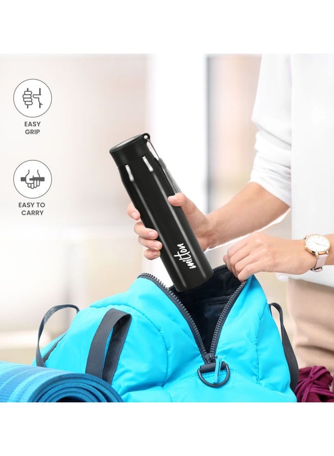 Milton 780 ml, Stainless Steel Water Bottle, Easy to Carry, Leak Proof, Rust-Free, BPA Free, Metal Bottle for Sports, Gym, Travelling, Office, School, Handy 850, Black Black - Image 3