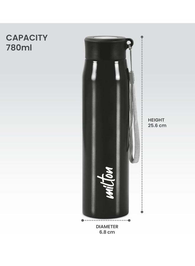 Milton 780 ml, Stainless Steel Water Bottle, Easy to Carry, Leak Proof, Rust-Free, BPA Free, Metal Bottle for Sports, Gym, Travelling, Office, School, Handy 850, Black Black - Image 5