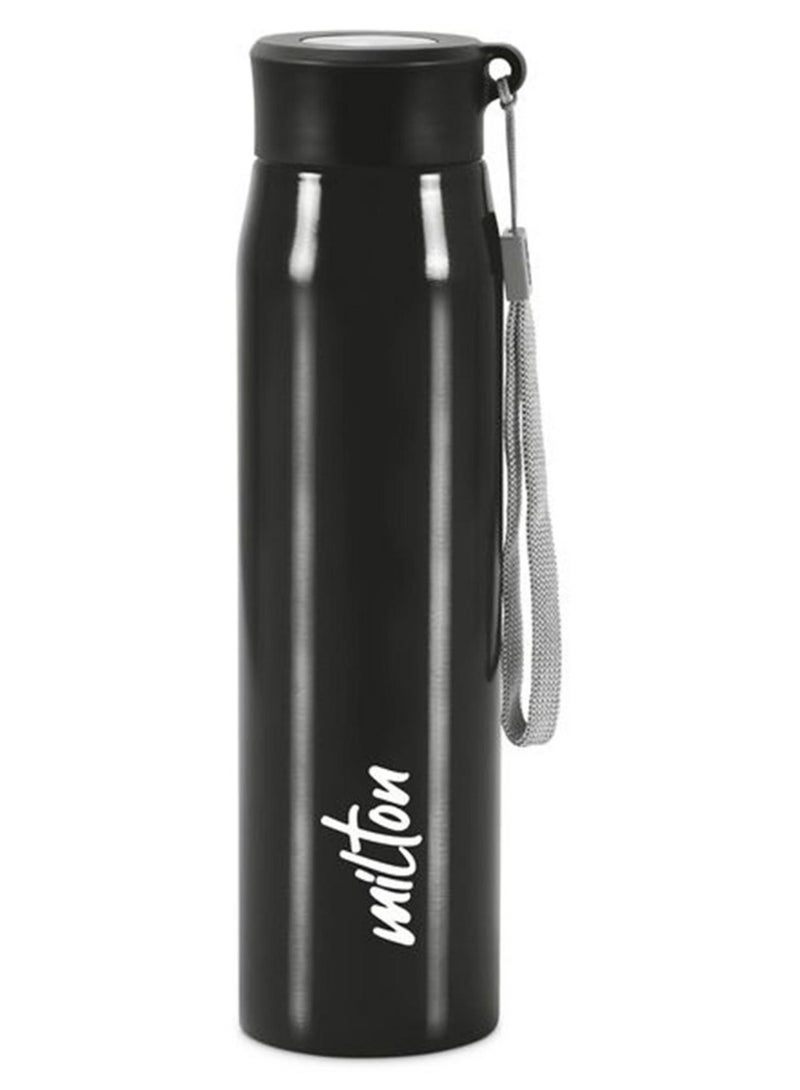 Milton 780 ml, Stainless Steel Water Bottle, Easy to Carry, Leak Proof, Rust-Free, BPA Free, Metal Bottle for Sports, Gym, Travelling, Office, School, Handy 850, Black Black - Image 1