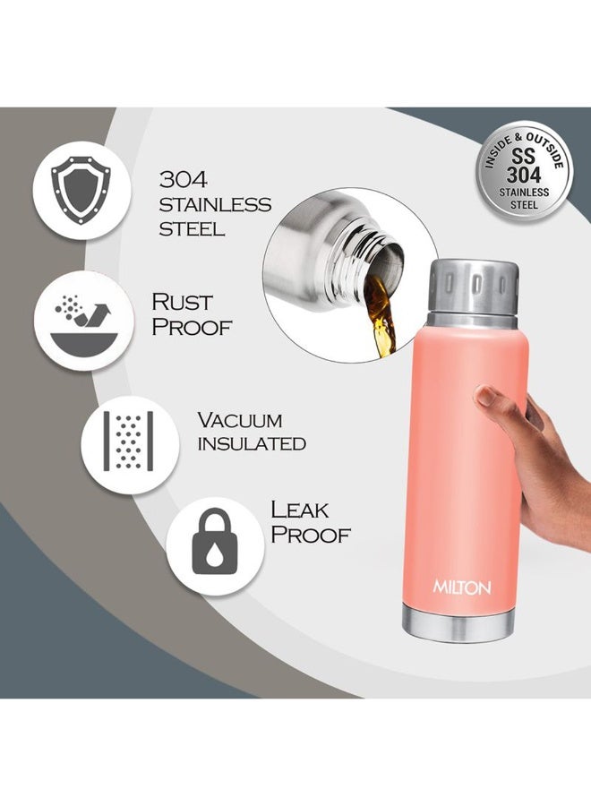 Milton 300ml Vacuum Insulated Water Bottle, Keeps Drinks Hot and Cold for 24 Hours, 18/8 Stainless Steel, Double-Walled Thermos Flask with Inner Copper Coating for Sports, Gym, Elfin Peach - Image 3