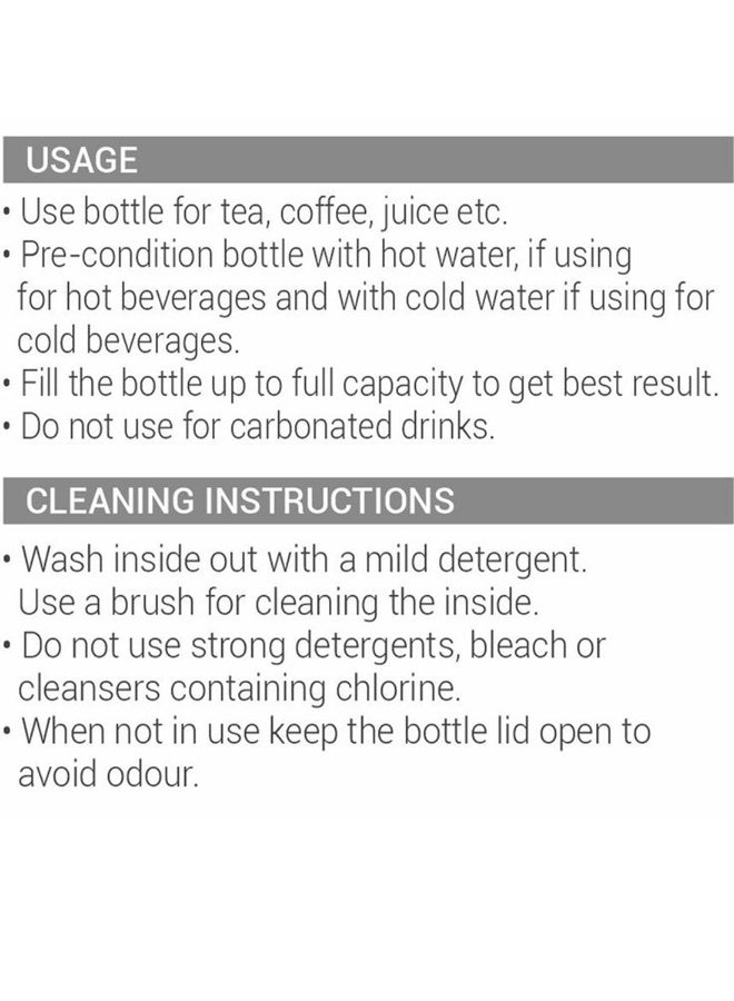 ميلتون زجاجة ماء معزولة بالفراغ سعة 520 مل، تحافظ على المشروبات ساخنة وباردة لمدة 24 ساعة، من الفولاذ المقاوم للصدأ 18/8، زجاجة ترمس مزدوجة الجدران مع طلاء نحاسي داخلي للرياضة، الصالة الرياضية، المكتب - أورا - Image 4