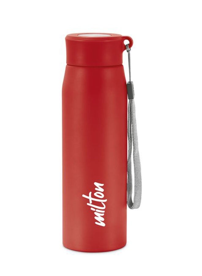 Milton 690ml Stainless Steel Water Bottle, Single-Walled, BPA-Free, Leak-Proof, Rust-Free, Easy-Grip Fridge Bottle,Easy to Carry, Gym Bottle for Men, Kids, School & Travel - Handy Red - Image 1